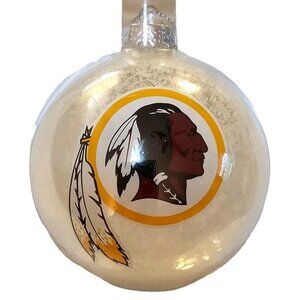 Washington Redskins Collectible Glass Snowball Ornament t Christmas Tree New NFL